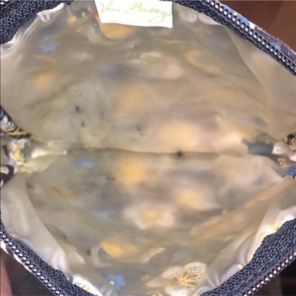 Vera Bradley Elephant Bag Ellie Blue Elephant Make-Up Bag Small Organizer Blue - Picture 3 of 4